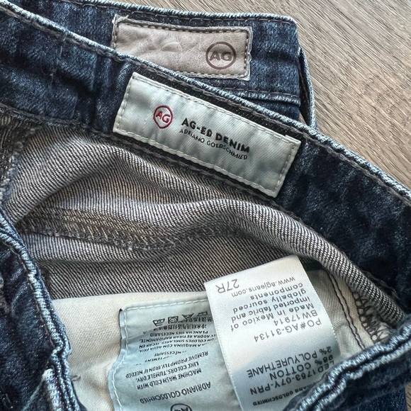 Ag Adriano Goldschmied Blue Straight Leg Jeans - Picture 2 of 4